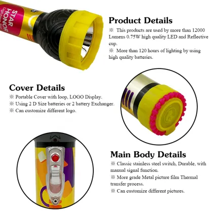 Tiger Leader Bicycle Multicolor LED Light Torch Flashlight