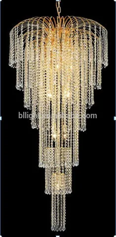 Modern new design iron K9 crystal chandelier pendant light