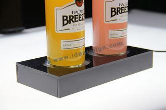 Two Water Liquor Bottle Displays Lighted Up Rectangular 20x