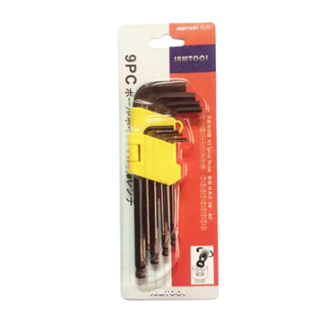 Set panjang allen wrench set 1.5-10mm 1/16-3/8 \ "akhir bola