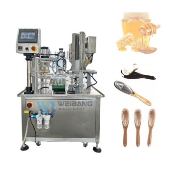 High Efficient WB-FBJ2 Automatic Spoon Type Honey Syrup Filling and Sealing Machine