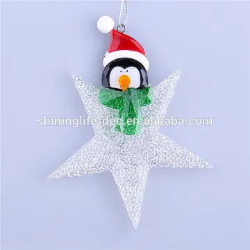 Shining penguin star ornament new style christmas decoration