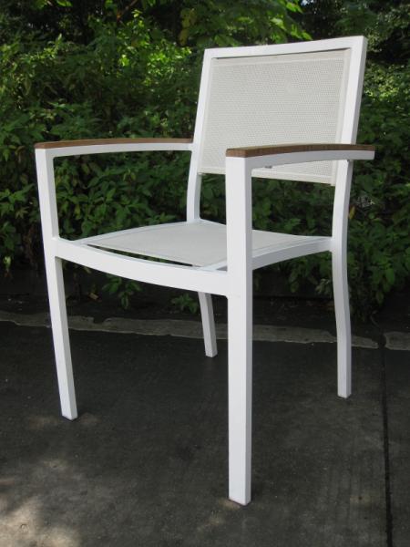 Vendita calda mobili da giardino sedie da pranzo in alluminio esterno in alluminio