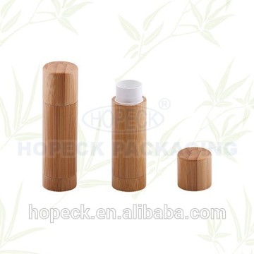 round shape bamboo lip stick , environmental