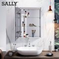 SALLY Armarios con espejo LED de almacenamiento de pared para baño