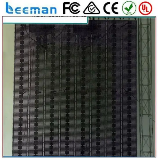 see-through led stage curtain screen 2015 Leeman P10 DIP RGB screen