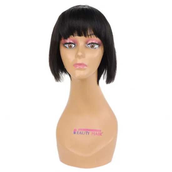 Fashion Design 8 Inch Peruvian Human Hair Lace Front Closure Short Bob Wig Wholesale Straight Human Hair Bob Peruvian Wigs