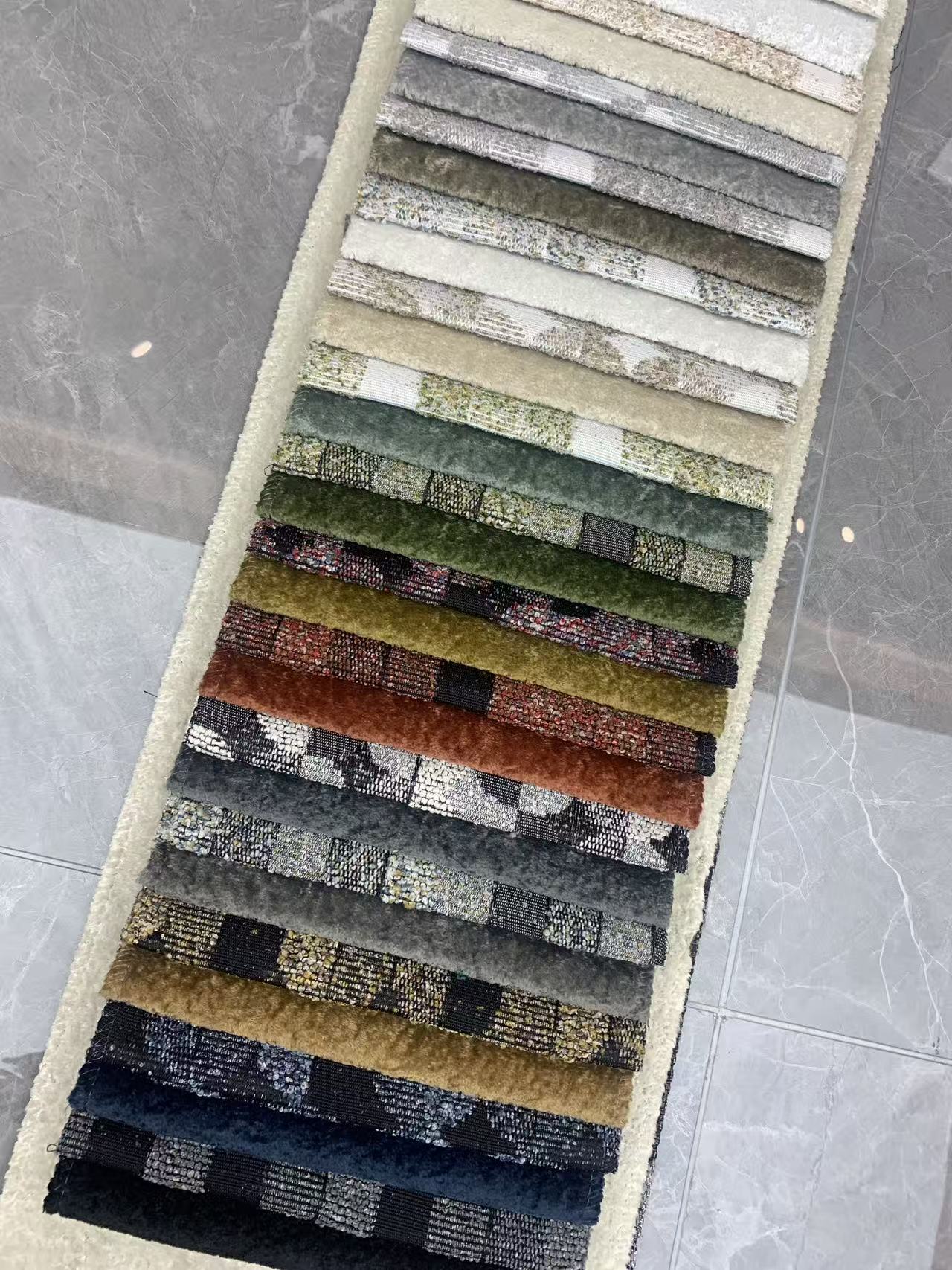 Geometric Patchwork Chenille Fabric Velvet Upholstery Fabric