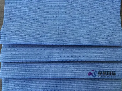 Yarn Dyed Cotton Fabric Blue Clothing Fabric
