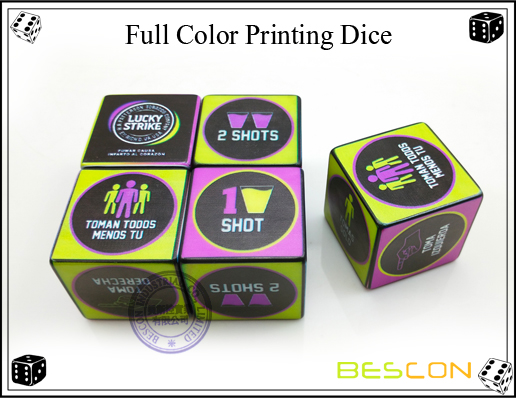 Hohe Qualität benutzerdefinierte CMYK Full Color Printing Dice