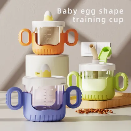300ml Square baby learning cup with handle
