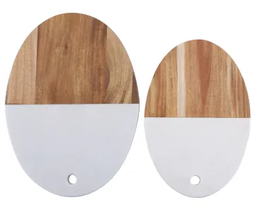 White marble cutting board