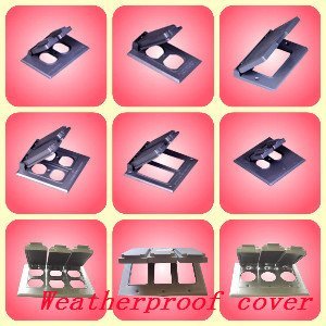 aluminum metal junction box cover/2-gang device covers 4-9/16" H X 4-9/16"W