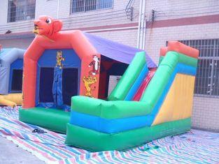 Custom Lovely Tiger Inflatable Bounce House Combo With Smal