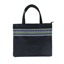 Ethnic Embroidered A4 Document Folder Bag