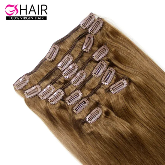 Wholesale Virgin Seamless Clip-In Hair Extensions 100% Cuticle Aligned Human Hair