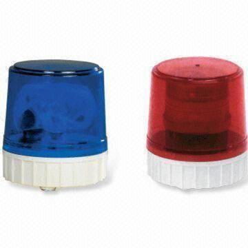 Warning Light with 12 or 24V DC Voltage, Available in Red, Yellow and Blue