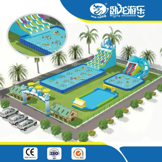 hot exciting giant inflatable water park