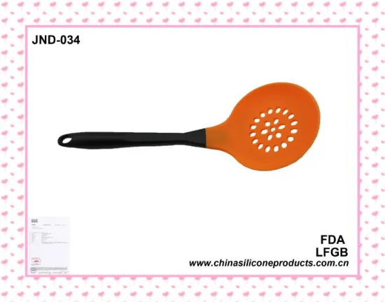 FACTORY PRICE SILICONE HEAD PP HANDLE SLOTTED SPOON
