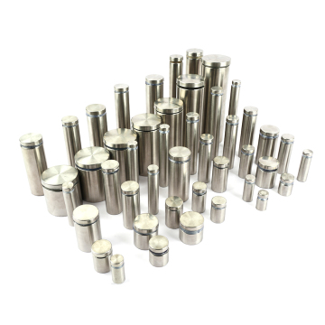 Wall-Mounted Glass Aluminum Hexagon Plastic Standoffs for Stainless Steel Pipe Advertising Screws
