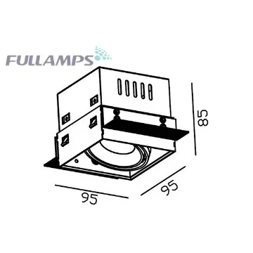 Fullamps commercial led grille light,95*95*85mm,PMMA lens diffuser