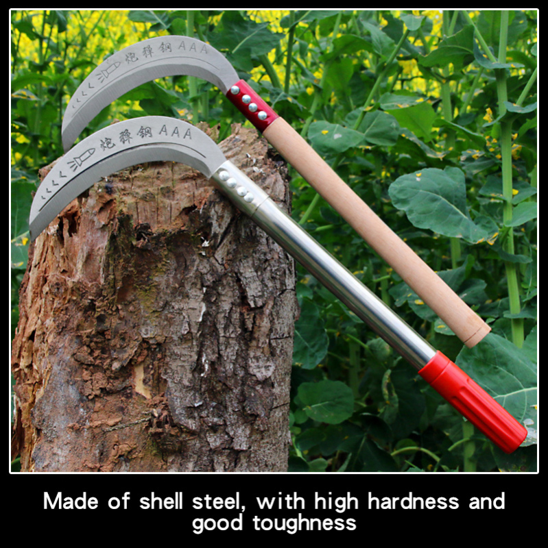 All steel outdoor corn harvest gardening hand sickle agricultural household weeding sickle for palm harvest