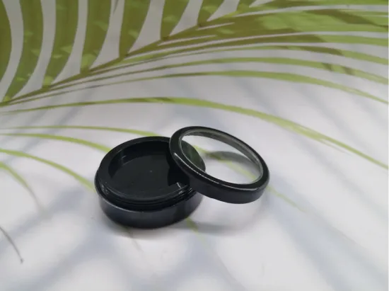 Blush Cream Jar With Window Cover