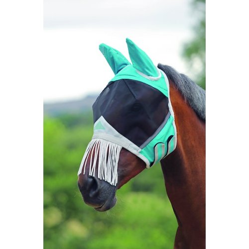 Produits Fine Mesh Horse Mask Mask Nose Fringe