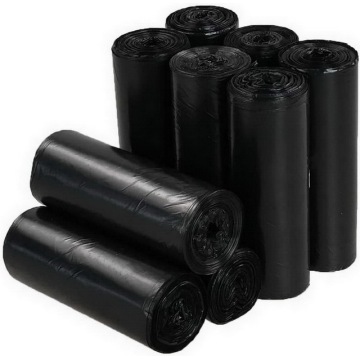 Tall Kitchen Black PE Plastic Trash Packaging Garbage Bag