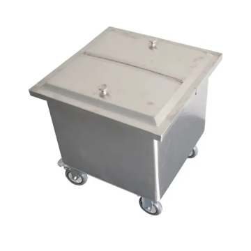 Commercial Stainless Steel Flour Cart with Cover