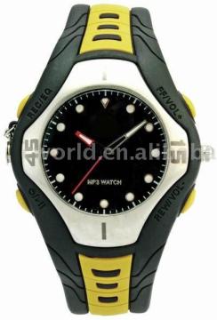 Mp3 sports watch--yellow
