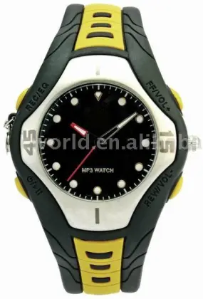 Mp3 sports watch--yellow