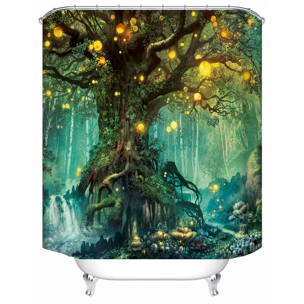 3D waterproof bath curtain- (3)-1
