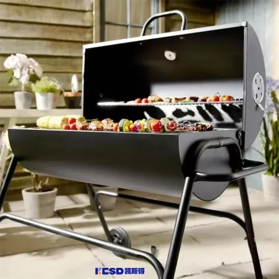 Factory Direct Sale Black Heavy Duty Cast Iron Smokeless Grill Commercial BBQ Charcoal Grill for Outdoor