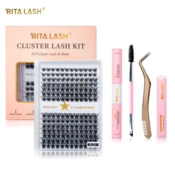 Kit di ciglia fai -da -te Ritalash: cluster di ciglia da 168 pezzi con accessori