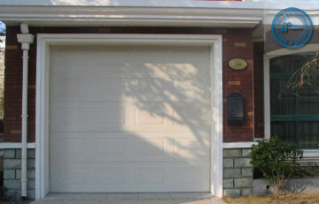 Rectangle Sectional Overhead Garage Door Wood Grain Energy Saving