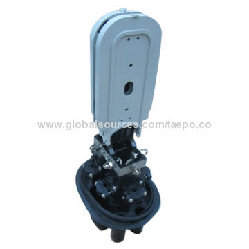 Fiber-optic splice closure, vertical type, heat shrink sealing , 12 fibers, max 240 fibers