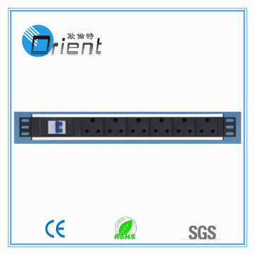 19 inch South Africa type 6ways PDU with mini circuit breaker for cabinet (power distribution unit)