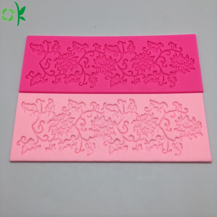 Flowers Lace Mat Wedding Silicone Cake Decoration