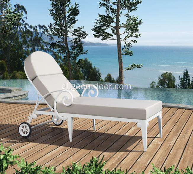 Cadeira de praia de aluminio ao aire libre