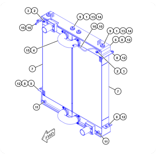 Grader 24 Radiator Core Assembly 4572384/457-2384