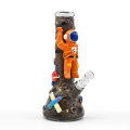 Orange astronaut glass Beaker Bong