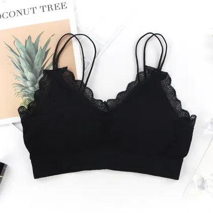 Seamless Sling Beauty Back Tube Top Lace Yoga Underwear