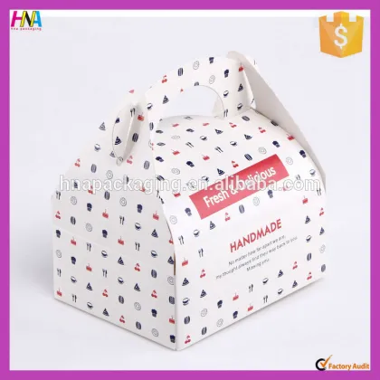 New printing custom handmade paper dessert box, donuts box, cupcake box