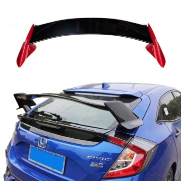 Quality Single Black Auto Tuning ABS Material Spoiler Rear Boot Wing for Civic 2016-2021