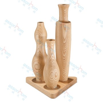 Wooden Flower Vases