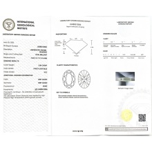 ဖန်စီအလင်းအပြာရောင်ဘဲဥပုံ 0,84ct VS2 HPHT LAB DIAMOND