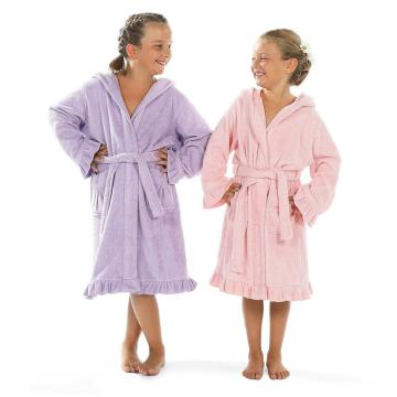 Soft Cotton Terry Kids Bathrobe with Bottom Swing