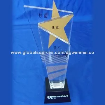 Lucite Medal with Embedment, Popular Used in Football Game FIFA, Customized Designs Welcomed