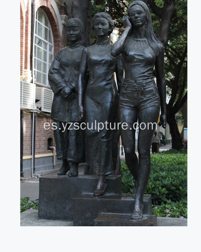 Escultura de bronce mujer para decoración del jardín